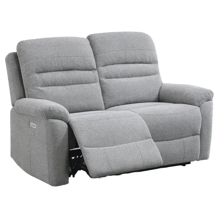 Belford Grey Fabric 2 Seater Recliner Sofa | Upholstered Comfort | USB Charger 0