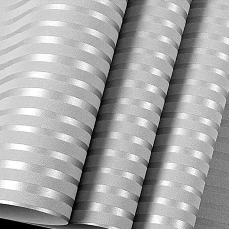 Modern Pink Metallic Stripes Textured Non-Woven Wallpaper Girls Bedroom UK 1