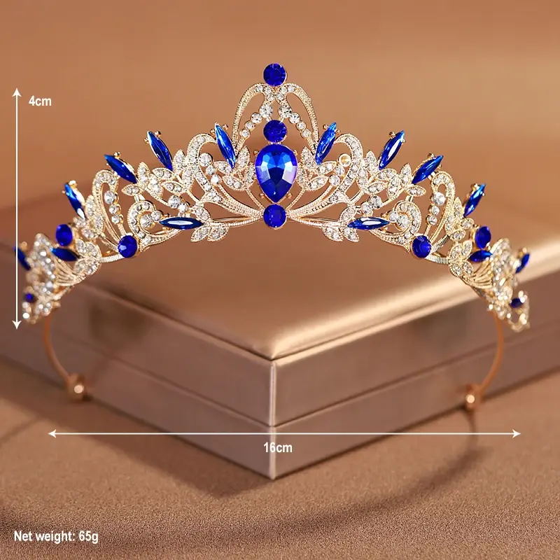 Bridal Headwear Purple-Colour Women's Grand Party Crown Birthday Tiaras 7