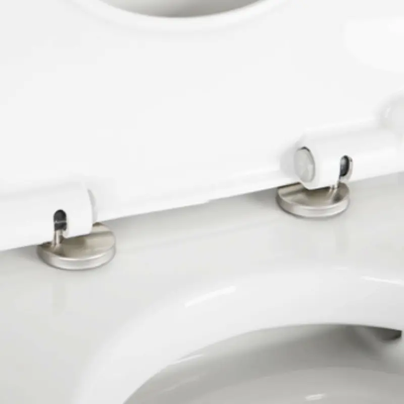 Exquisite Pair of Top-Fix WC Toilet Seat Hinge Fittings and Release Hinges Kits. 7