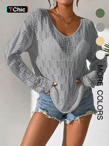 Girl Hole Lazy Style Full Sleeves Jumpers Tops Hollow Out Sexy Women Fashion Casual Basic Streetwear Femme Sweaters Pullovers