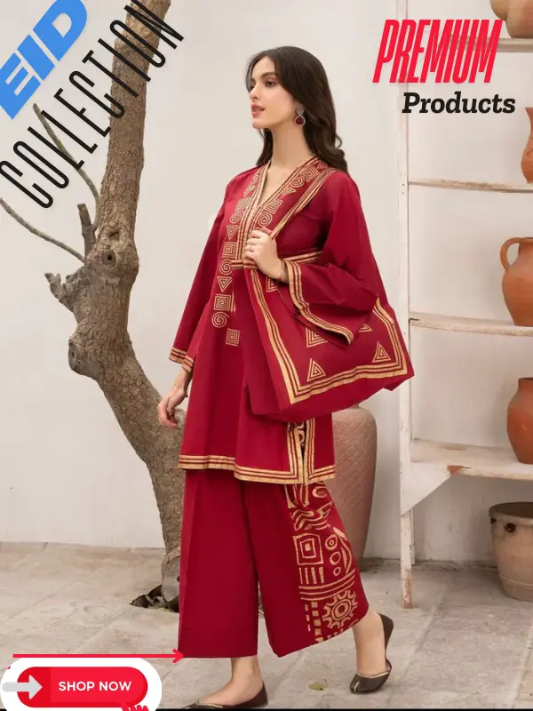 ARCANE THREADS-WITH PRINTED DRESS WITH BAG Formal & Casual Dress, ready to wear