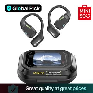 MINISO M98 Wireless Earbuds Open Ear Earbuds Bluetooth Earphones Full- Color Display Multifunctional OWS Wireless Headphones HIFI Sound Quality Music Touch Screen Wireless Gaming Earbuds with Low Latency  Earphones Comfortable Wearing Built-in Mic Hearpho