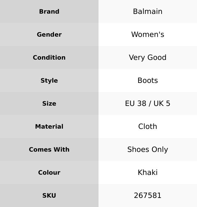Product Introduction of Women's Lace Up Ankle Boots Khaki Size EU 38 / UK 5 37