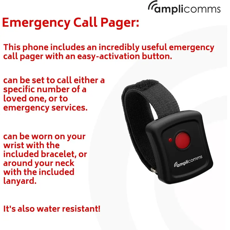 2025-  BigTel 50 Alarm Plus Corded Big Button Phone for Elderly - Loud Phones for Hard of Hearing - Hearing Aid Compatible Phones - Large Number Telephone 1