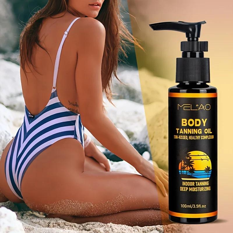 Product Introduction of MELAO Tanning Oil Tanned Intensifier Get a Faster, Darker Sun Tan From Packed with Ultra Moisturizing Oils to Keep Skin Hydrated 0
