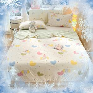 Cute Heart Pattern Summer Cooling Blanket, Soft Comfortable Air Conditioning Blanket, Washable Bedding Supplies for Home Bedroom Dormitory