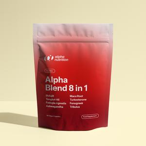 Alpha Nutrition 8 in 1 Shilajit Alpha Blend Supplement - Shilajit, Maca Root, Ashwagandha, Tongkat Ali, Turkesterone, Fadogia Agrestis, Fenugreek & Tribulus - Vegan - Fitness Natural - Christmas Gifts for him