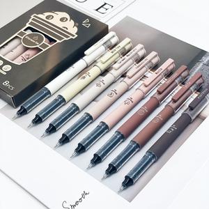 Coffee Theme Liquid Quick-drying Ink Gel Pen, No Smear Soft Touch Pen for Note Taking Drawing School Office Stationery Supplies
