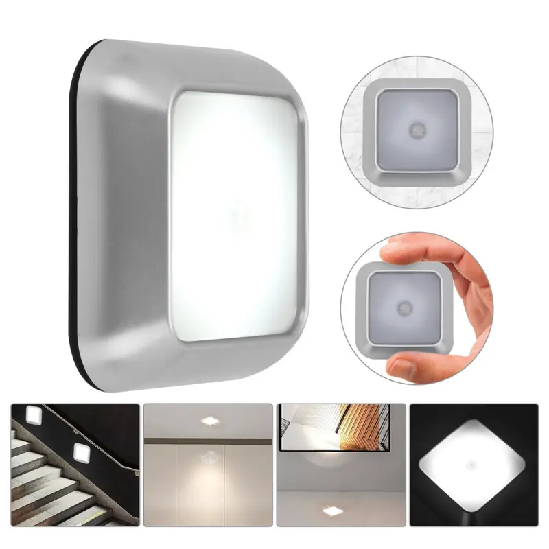 6 LED Motion Sensor Lights PIR Wireless Night Light Stair Lamp Battery 3