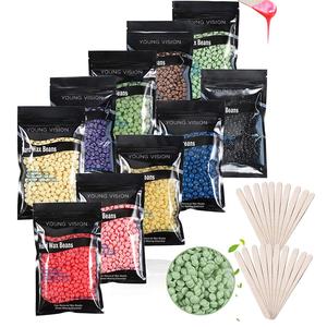 Hard Wax Beads for Hair Removal, 10pcs/set 10 Color Hard Wax Beads with Stick, Wax Pearls for Bikini, Facial & Body Waxing, Gift