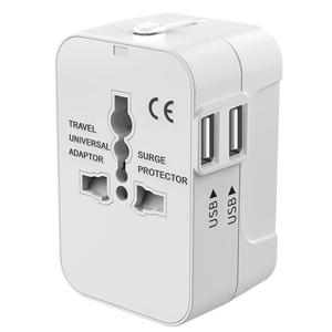 Universal Travel Adapter, Multipurpose Plug Adapter with USB A, Foldable Plug Conversion Socket, Suitable for Europe, EU, UK and Australia, Portable