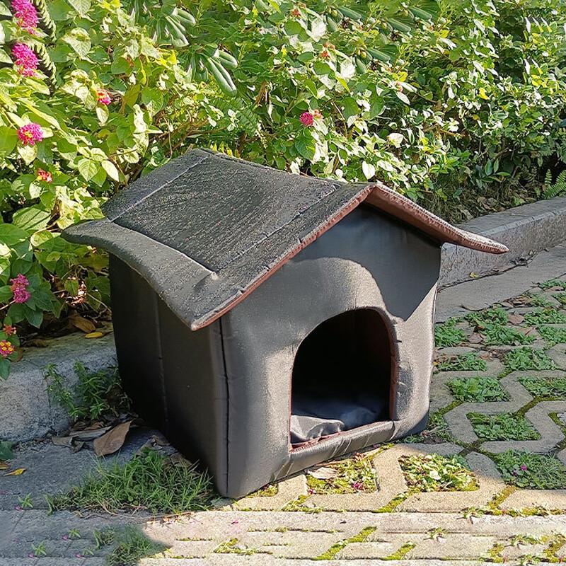 [2-3 day arrival]Outdoor Cat House Waterproof Breathable Pet Bed Dog Kennel Stray Cats Shelter UK 2