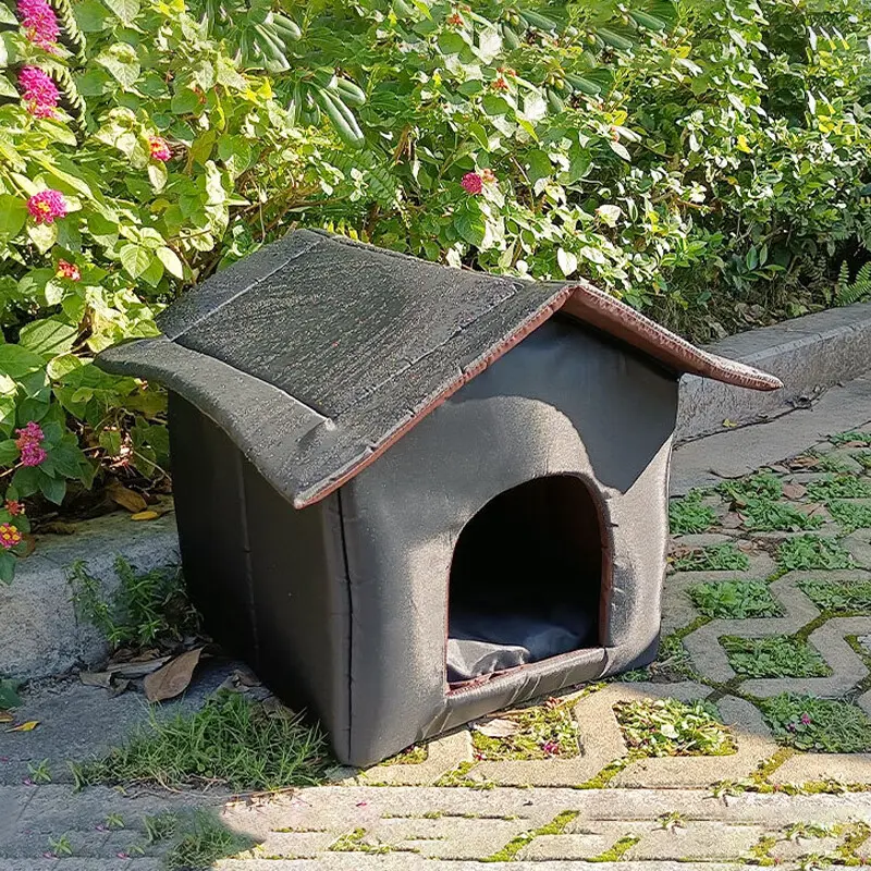 [2-3 day arrival]Outdoor Cat House Waterproof Breathable Pet Bed Dog Kennel Stray Cats Shelter UK 2