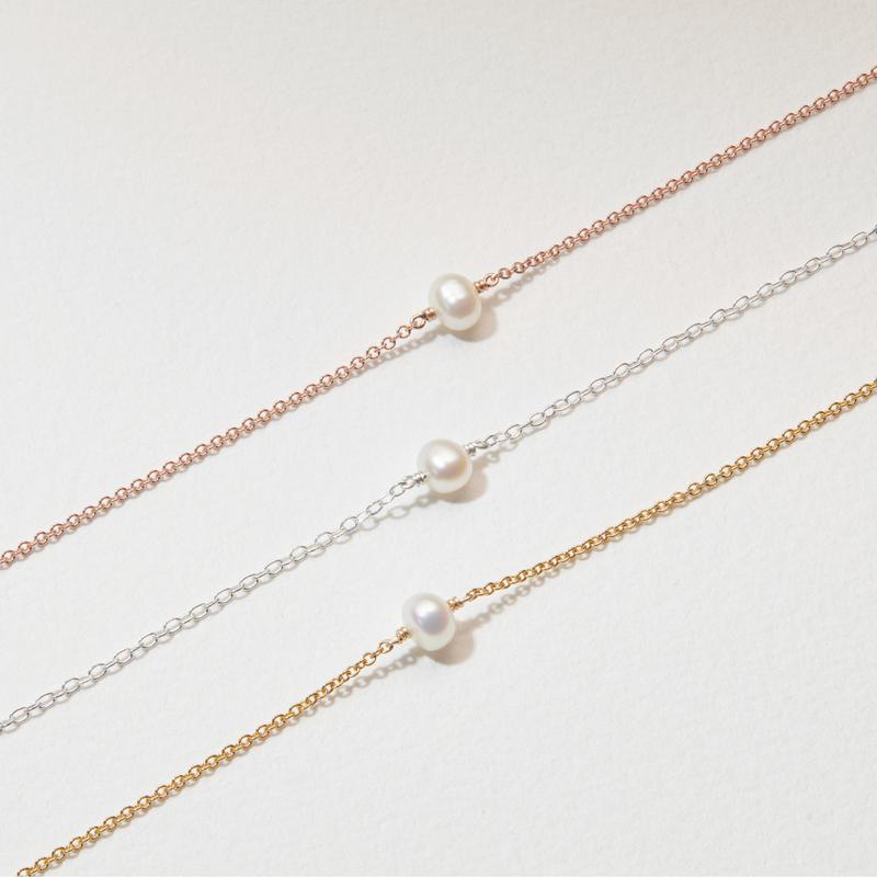 Silver Single Pearl Choker 6