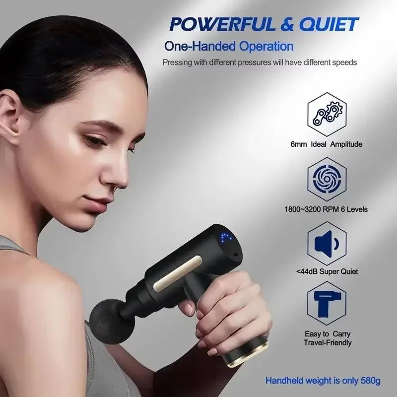 Portable Fascia Gun Deep Tissue Massage Mini Lightweight and Adjustable Speed Massage Equipment Suitable for the Whole Body 0