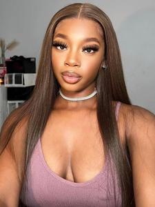 20 Inch Brown Long Straight Wigs for Women, Gorgeous Fluffy Wigs, Wigs for Party, Daily Use