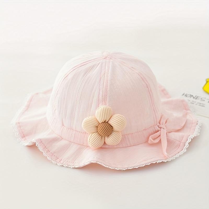 Product Introduction of Rainbow Snowman  1pc of an adorable baby straw hat that features a floral embellishment. This hat is lightweight and breathable, providing effective sun protection. Its large brim makes it ideal for outdoor activities, beach trips, and daily wear. Geared 3