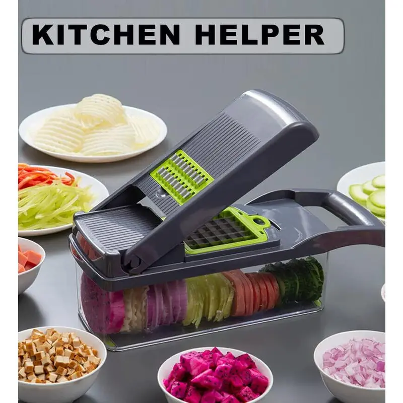 16 in 1 Vegetable Chopper Salad Fruit Mandolin Slicer Food Dicer Cutter Peeler. Kitchen Utensils 3