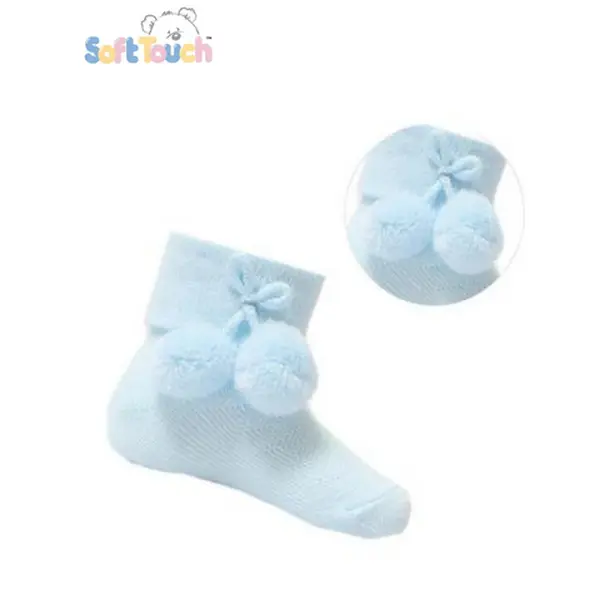 SOFT TOUCH DIAMOND POM POM SOCKS