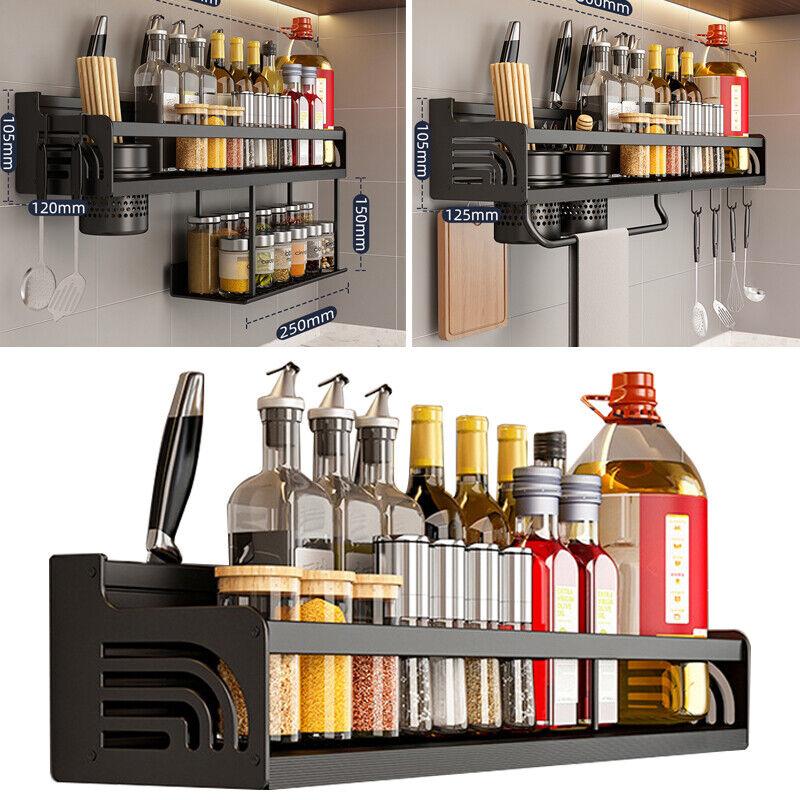 Spice Rack Wall Mounted Kitchen Organiser Spice Storage Rack Kitchen Holder 3