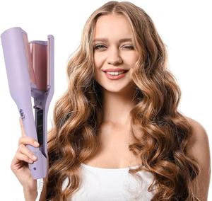 French Wave Curling Iron, Egg-Roll Hairstyle Water Ripple V-Shaped, 4 Gears Temperature Fast Heating Ceramic Barrel,32 mm Wave Wand For Long Or Short Hair