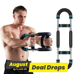 Adjustable Resistance Arm Trainer, 1 Count Detachable Arm Strength Training Bar, Adjustable Sport Bar, Chest Arm Abdominal Muscle Trainer, Gym Set, Fitness Equipment for Home Gym, Workout Band