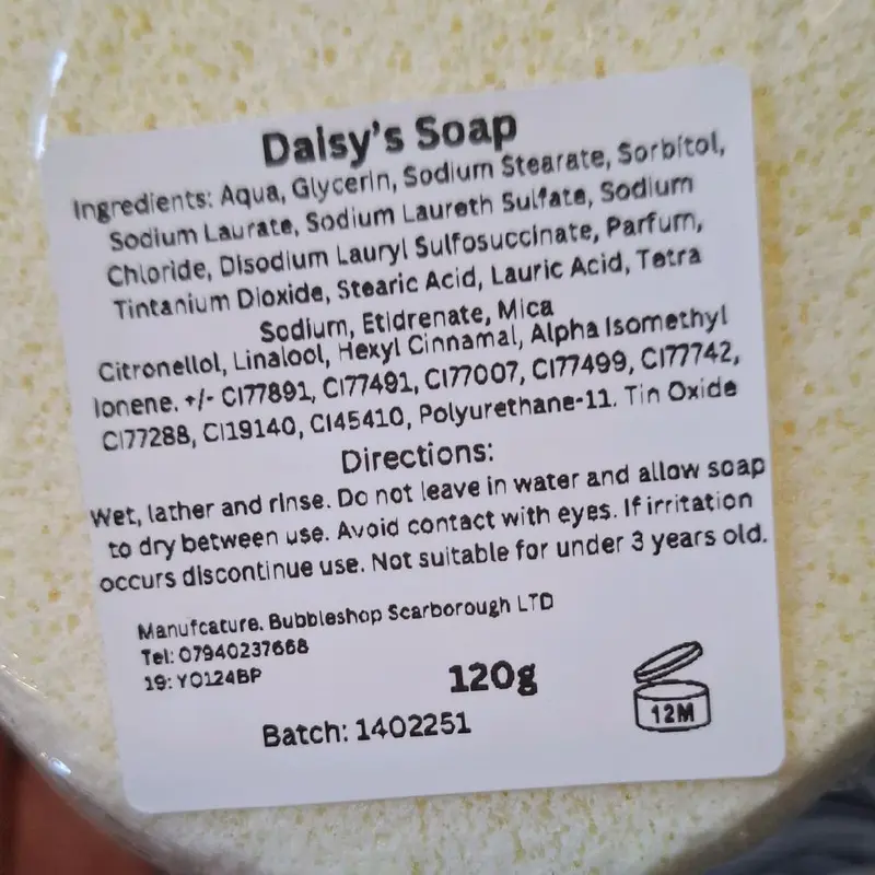 Daisy Soap Loaded Bath And Shower Sponge In Fragrance Daisy 120G Gentle Exfoliation For All Skin Types - Personal 3