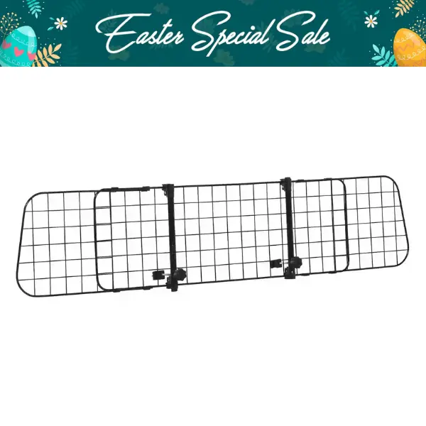 PawHut Heavy Duty Pet Dog Car Barrier, Keeps Pet Safe, Protect Your Car, Easy to Install - Black 0