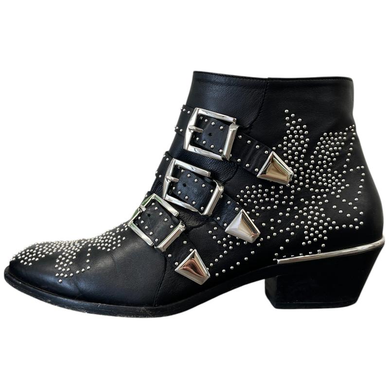 Women's Susanna 40 Studded Leather Ankle Boots Black Size EU 36.5 / UK 3.5 4