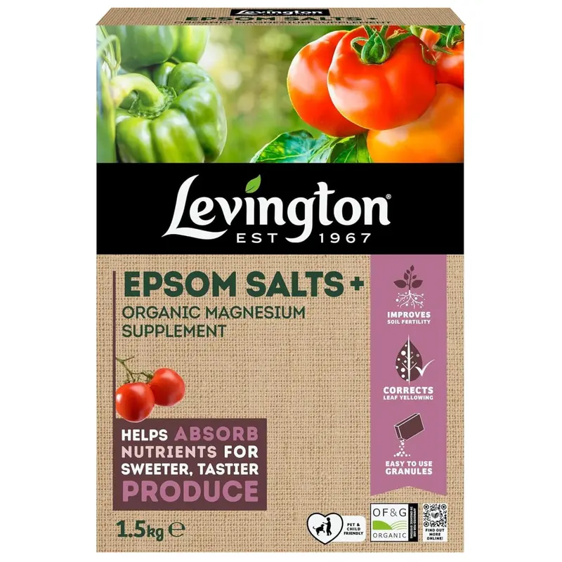Levington Epsom Salts 1.5kg – Magnesium Sulphate Fertiliser to Boost Plant Growth, Enhance Flowering & Improve Soil Health 0