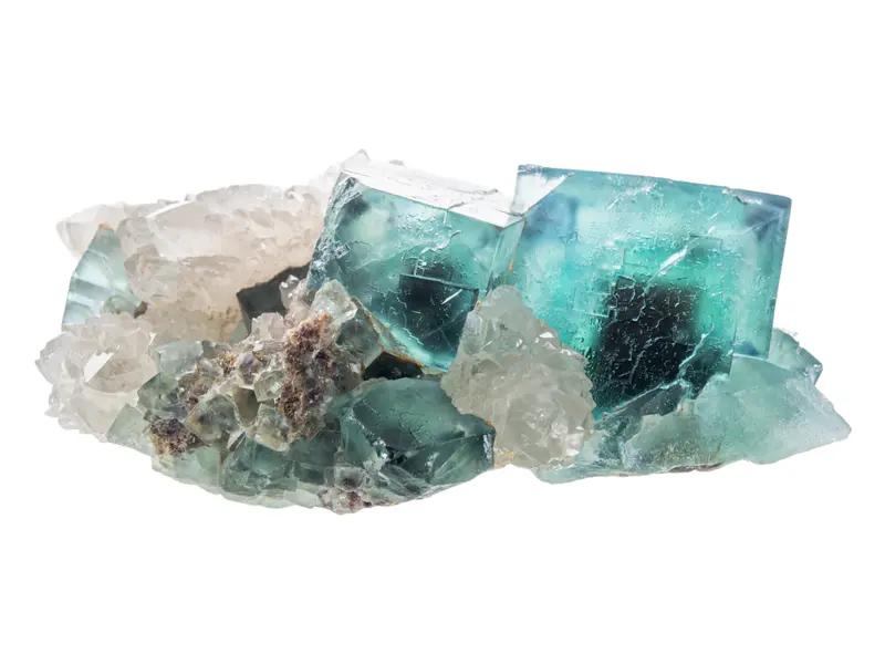 Okorusu Fluorite with Phantoms & Quartz, Namibia Fluorite Crystal, Raw Fluorite Cubes, Rare Collectible Fluorite Specimen, Exceptional Piece 0
