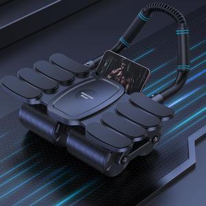 Abdominal Wheel Roller with Elbow Support, Automatic Rebound Abdominal Wheel Rollers with Four-wheel Design, Workout Equipment for Home Gym, Valentine's Day Gift