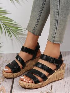 Women's Fashionable Platform Sandals, Casual Versatile Platform Sandals for Daily Wear, Lightweight Breathable Comfortable Shoes for Women & Girls, Summer