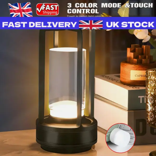 Modern LED Table Lamp USB Rechargeable Lamp Dimmable Bar Night Light ​Cordless 0