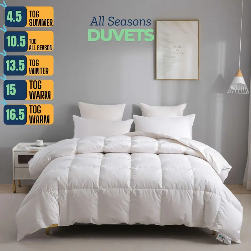 Manta Feliz Luxury Microfibre Filled Duvet Quilt |  Hypoallergenic & Skin-Friendly | All Seasons (4.5 , 7.5 , 10.5, 13.5, 15, 16.5 Tog) | All UK Bed Sizes (Single, Double, King, Super King) | Same-Day Dispatch! ️ 0