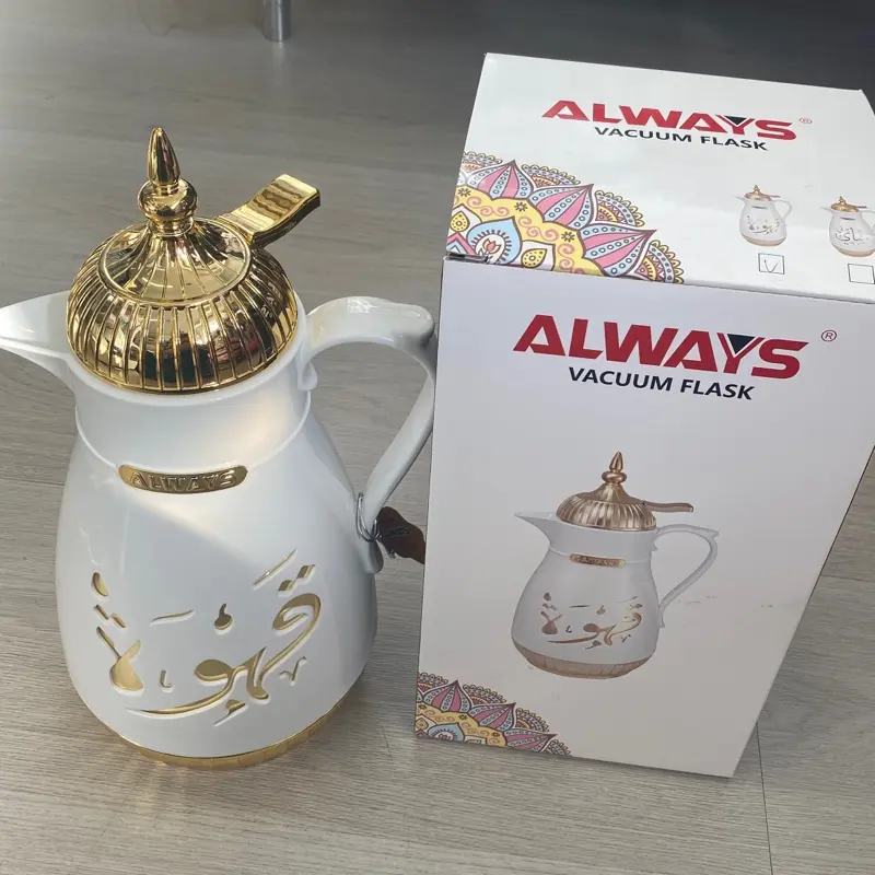 Vacuum flask  white 1.0L 24 hours  hot and cold 1