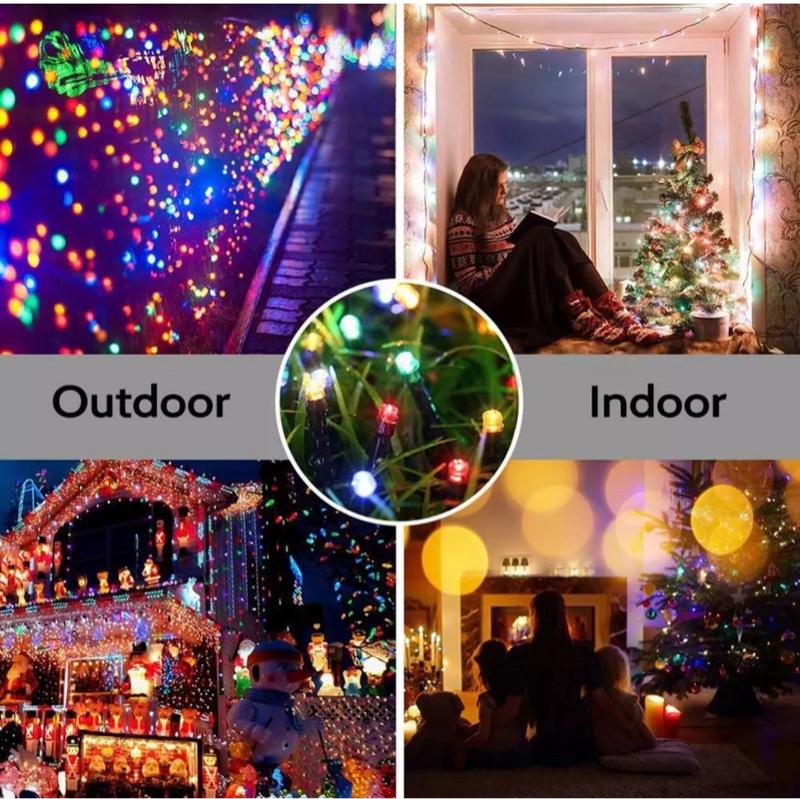 Product Introduction of 50/100/200/500 LED Solar Power Fairy Garden Lights String Outdoor Xmas Tree Lamp 6
