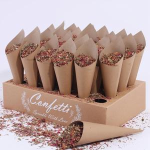 31pcs/set Paper Confetti Cone Holder For Wedding Party, Letter Pattern Confetti Cone Stand For Wedding Party Decor