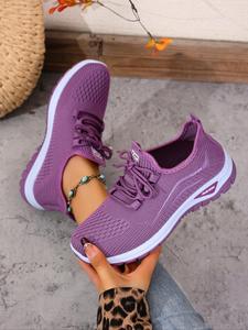 Women's Fashionable Breathable Mesh Workout Sneakers,   Casual Comfortable Sports Knitted Running Shoes, All-match Basic Shoes for Daily Wear, Unique Gifts for Women
