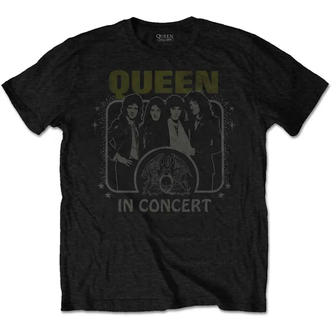 Queen: In Concert Black T-shirt (Officially Licensed)