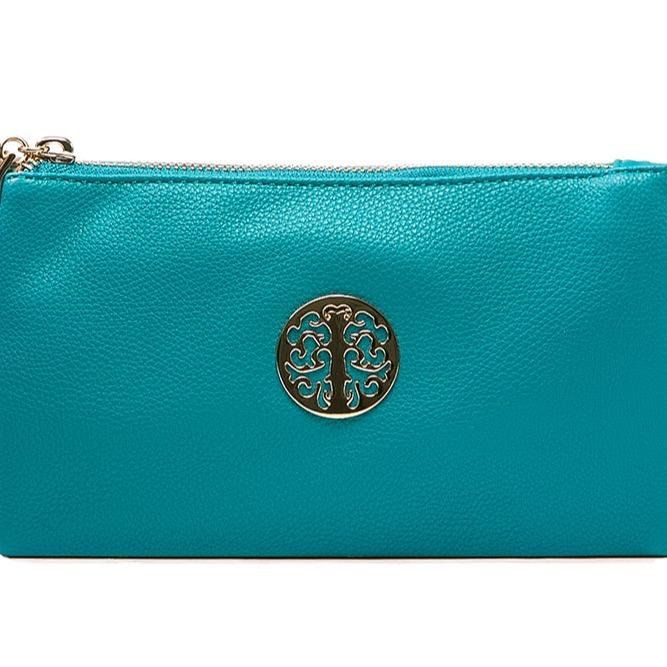 Plain Small Crossbody Bag With Tree Of Life Detail Different Colours 1