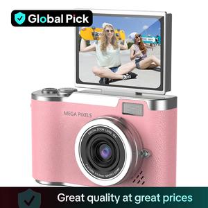 HD Digital Camera, 2.4 Inch Flip Over Display Screen Digital Compact Video Camera for School Photography, Outdoor Camera