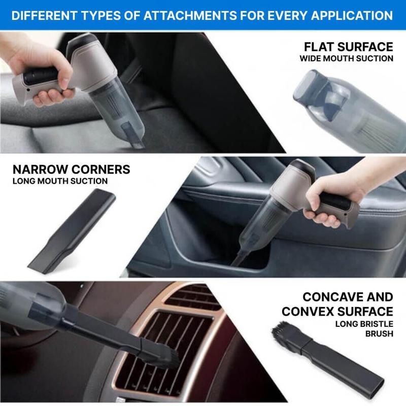 95000pa Powerful Car Vacuum Cleaner Wet/Dry Cordless Strong Suction Handheld 120W 6 Accessories 6