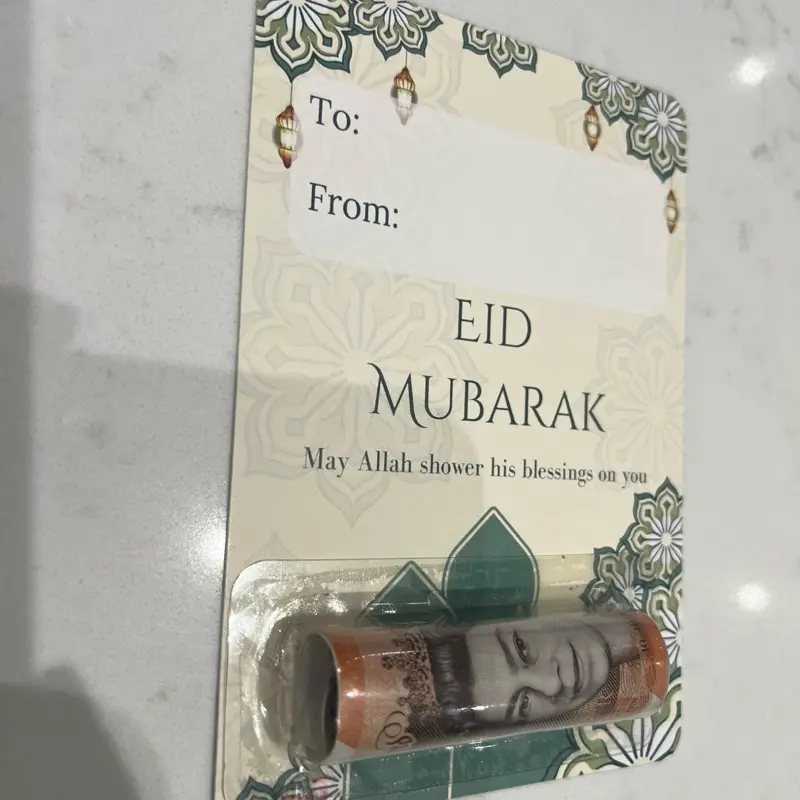 New Design Eidi Money Card with Case - Aesthetically Gifting Money for Eid 4