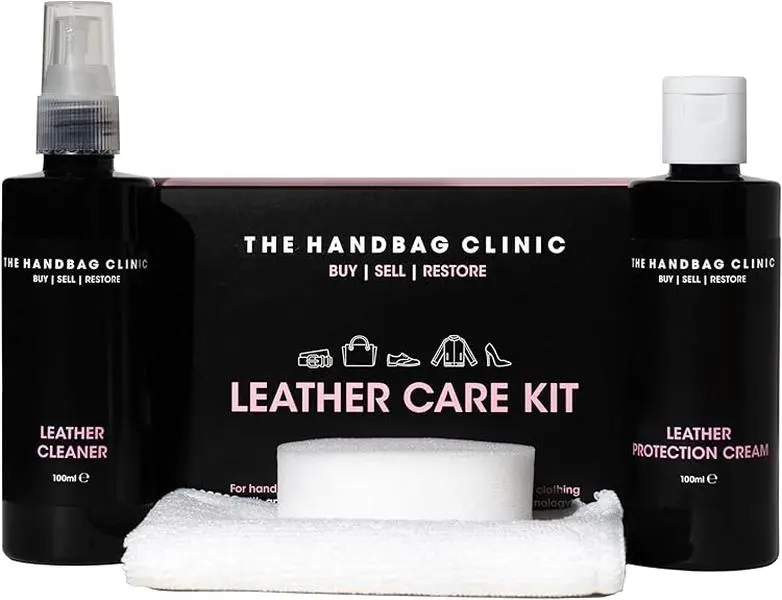 Care Kit for Leather - Cleaner & Protector for use on Hangbags, Luggage, Shoes, Boots and Leather Clothing