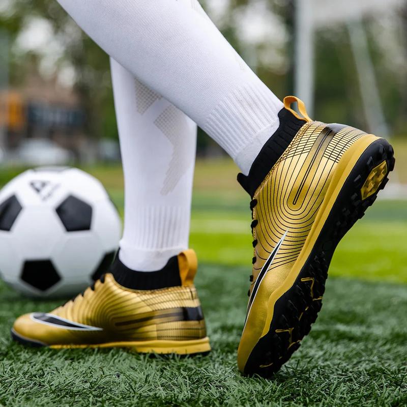 Product Introduction of Football Boots Children Soccer Cleats Professional Golden Football Shoes for Boys Kids Men Soccer Shoes Unisex 20