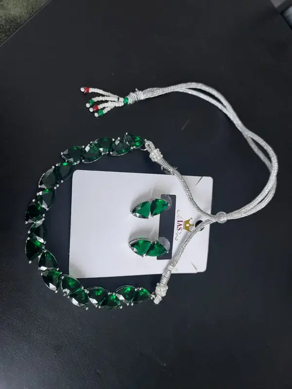 Emerald Spark Radiance  Necklace Set 5