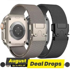 Milanese Loop Watch Band (Band Only), 1 Count Replacement Watch Band for Apple Watch S10 46mm 42mm Ultra 2 49mm 44mm 45mm 41mm 40mm 38mm, Smart Watch Accessories, Smart Watch Strap