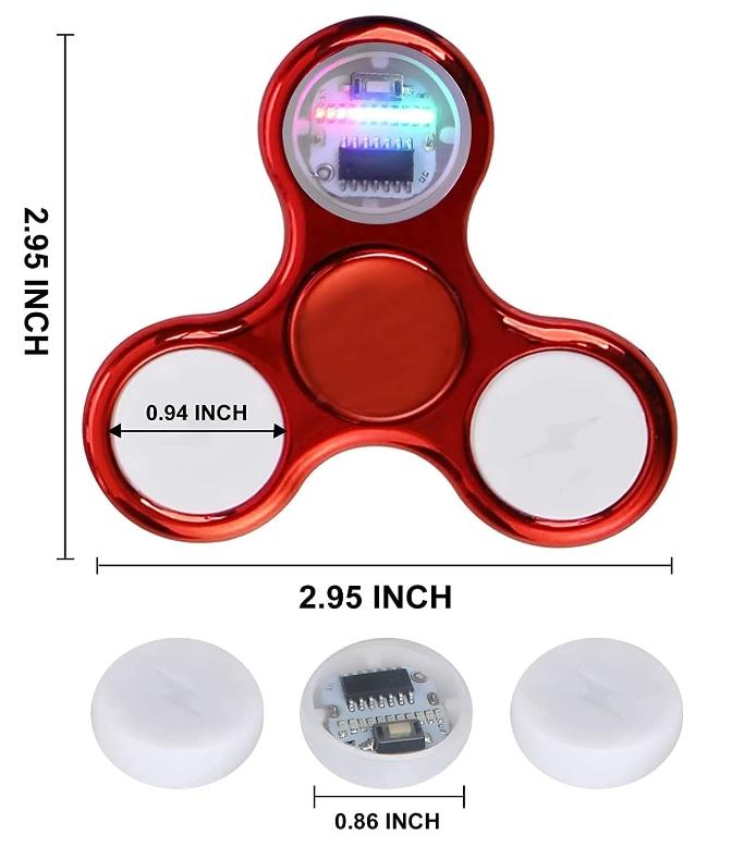 4 Pieces Fidget Spinners for Kids and Adults - Stress Relieving Sensory Toys for Boys and Girls - Perfect Gifts for Fidget Spinners Parties 7
